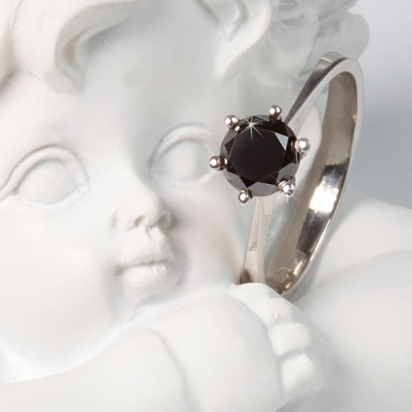 14 Kt. Black Diamond Ring