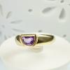 14 Kt. Solid Gold Set With natural Amethyst