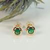 14 kt yellow Gold Earrings with Emeralds