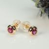 14 kt yellow Gold Earrings with Rubies