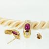 14 kt yellow Gold Earrings with Diamonds & Rubies 