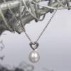 14 kt White Gold & Pearl Necklace